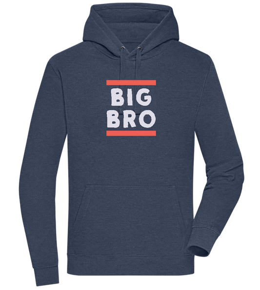 Big Bro Text Design - Premium unisex hoodie_DENIM CHINA_front