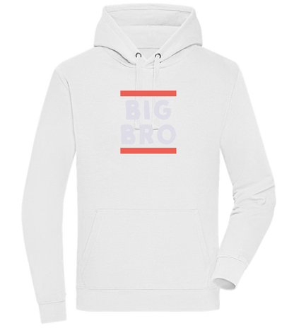 Big Bro Text Design - Premium unisex hoodie_WHITE_front