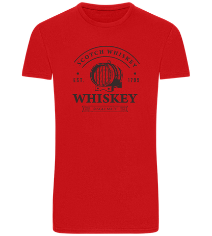 Scotch Whiskey Design - Basic Unisex T-Shirt_RED_front