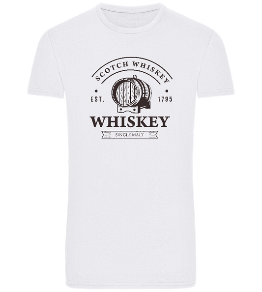Scotch Whiskey Design - Basic Unisex T-Shirt_WHITE_front