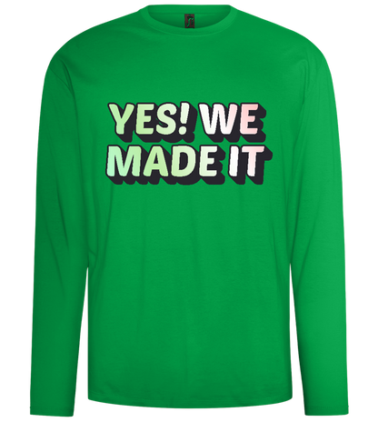 Yes! We Made It Design - Comfort men's long sleeve t-shirt_MEADOW GREEN_front