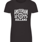 Capital City of Amsterdam Design - Basic women's fitted t-shirt_DEEP BLACK_front