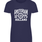 Capital City of Amsterdam Design - Basic women's fitted t-shirt_FRENCH NAVY_front