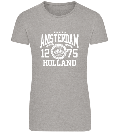 Capital City of Amsterdam Design - Basic women's fitted t-shirt_ORION GREY_front