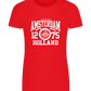 Capital City of Amsterdam Design - Basic women's fitted t-shirt_RED_front