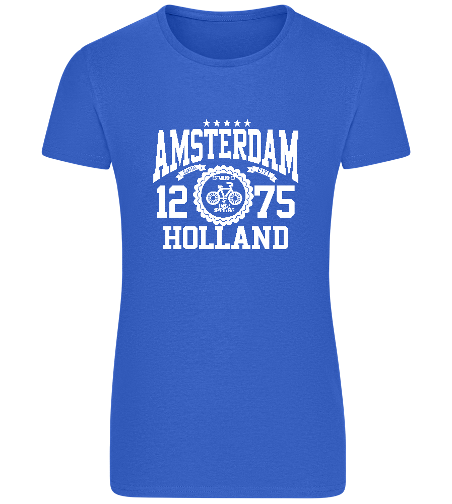 Capital City of Amsterdam Design - Basic women's fitted t-shirt_ROYAL_front