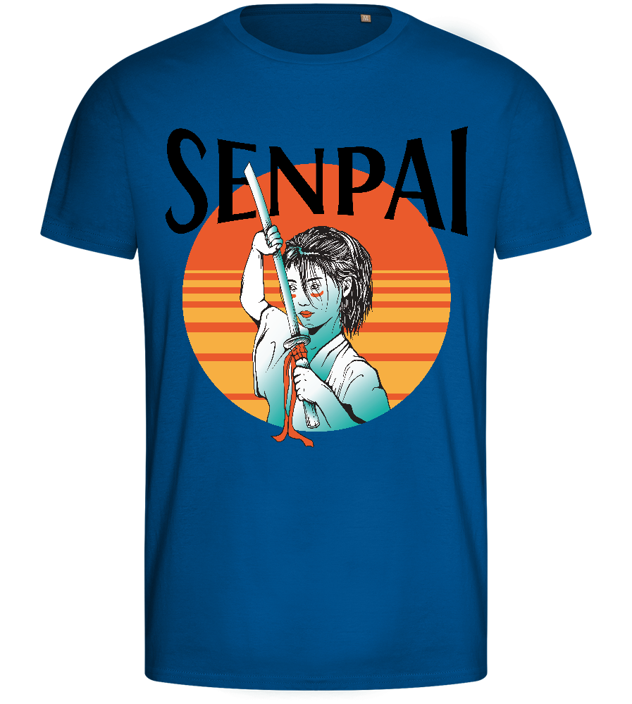 Sunset Senpai Design - Basic men's fitted t-shirt_ROYAL_front