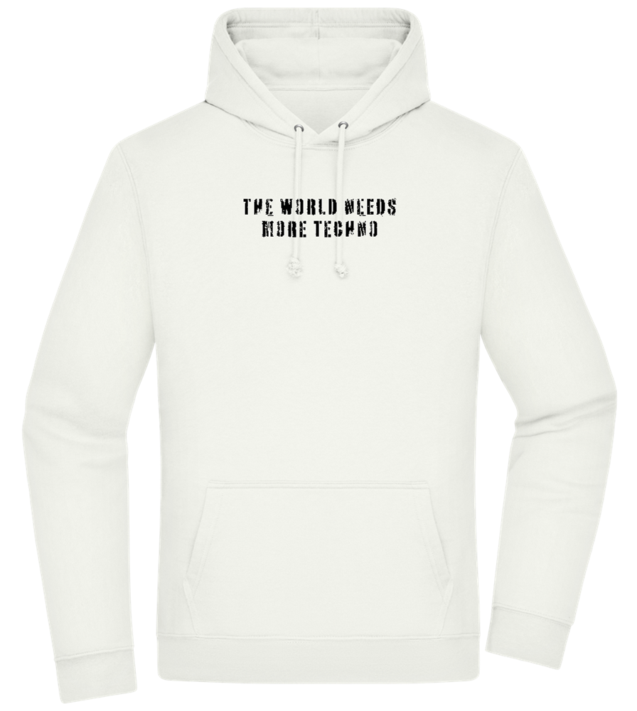 The World Needs More Techno Design - Premium Essential Unisex Hoodie_CREAMY GREEN_front