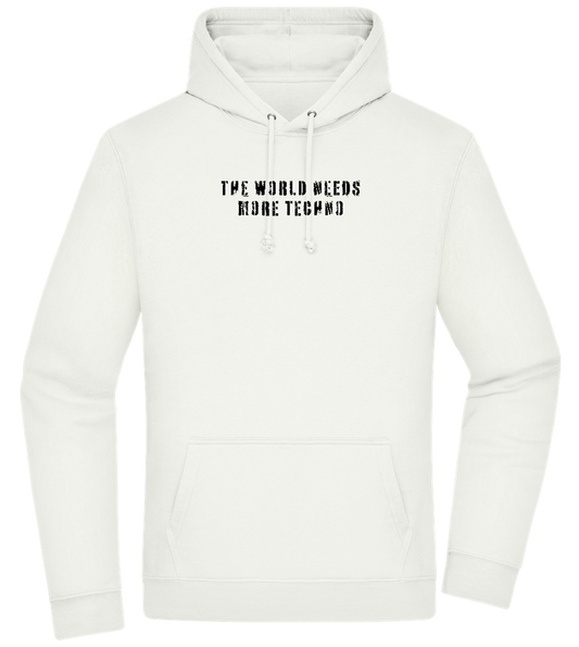 The World Needs More Techno Design - Premium Essential Unisex Hoodie_CREAMY GREEN_front