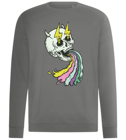 Rainbow Skull Thunders Design - Comfort unisex sweater_ORION GREY II_front