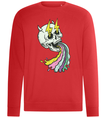 Rainbow Skull Thunders Design - Comfort unisex sweater_RED_front