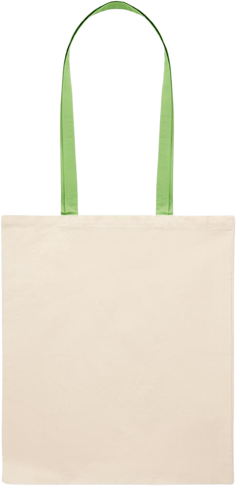 Zodiac Pisces Design - Essential colored handle tote bag_LIME_back