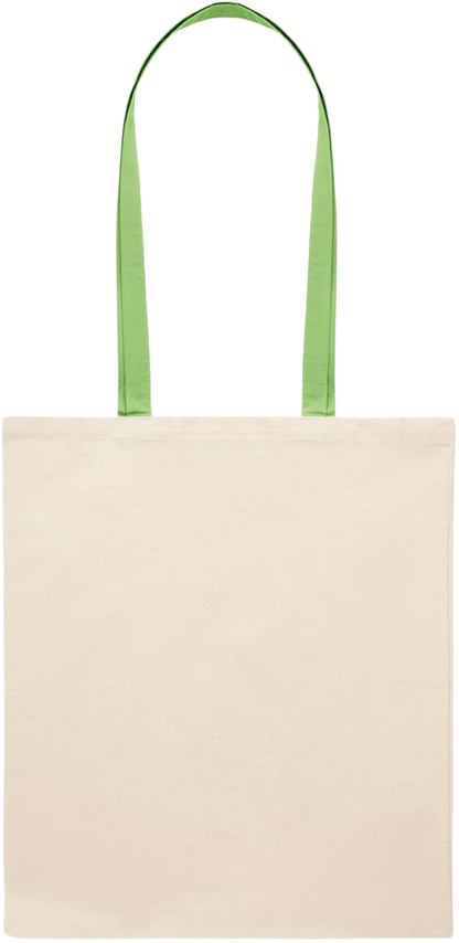 Zodiac Pisces Design - Essential colored handle tote bag_LIME_back