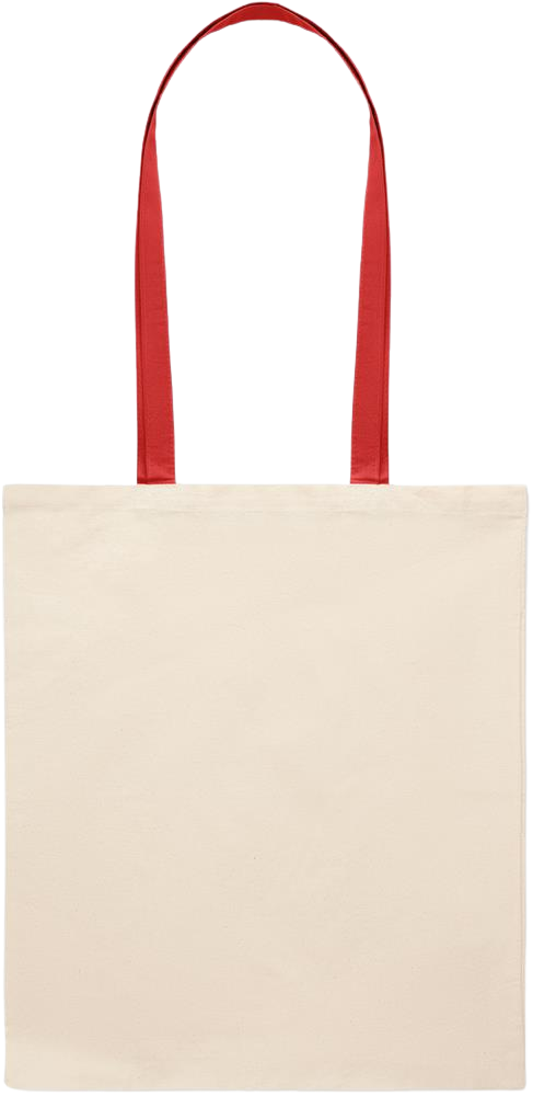 Zodiac Pisces Design - Essential colored handle tote bag_RED_back