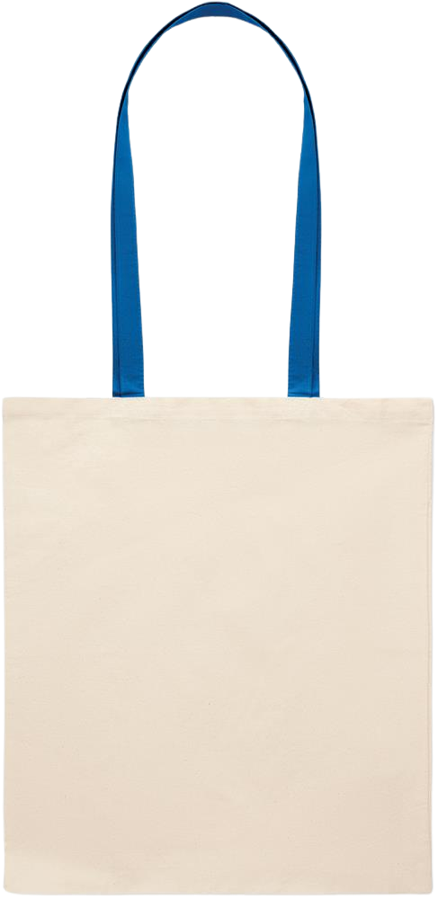 Zodiac Pisces Design - Essential colored handle tote bag_ROYAL BLUE_back