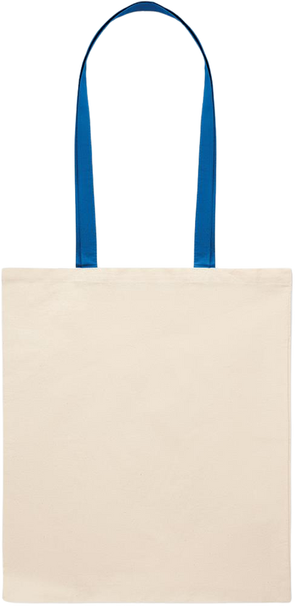 Zodiac Pisces Design - Essential colored handle tote bag_ROYAL BLUE_back