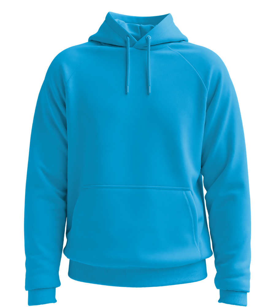 Basic unisex hooded sweater_AQUA_front