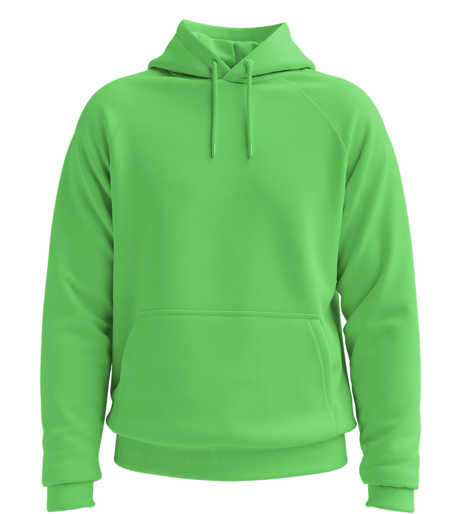 Basic unisex hooded sweater_LIME_front