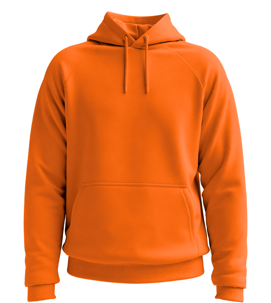 Basic unisex hooded sweater_ORANGE_front