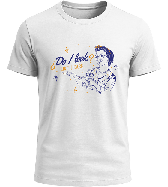 Like I Care Design - Basic Unisex T-Shirt_WHITE_front