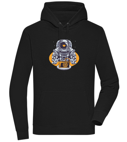 Spaceman Camera Design - Premium unisex hoodie_BLACK_front