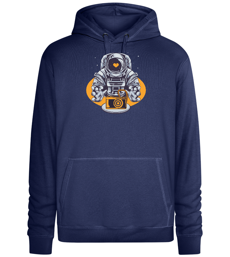 Spaceman Camera Design - Premium unisex hoodie_DENIM CHINA_front