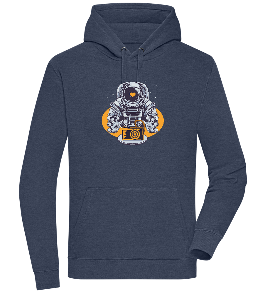 Spaceman Camera Design - Premium unisex hoodie_DENIM CHINA_front