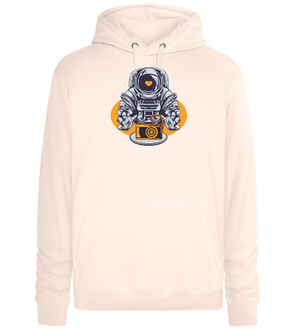 Spaceman Camera Design - Premium unisex hoodie_LIGHT PEACH ROSE_front