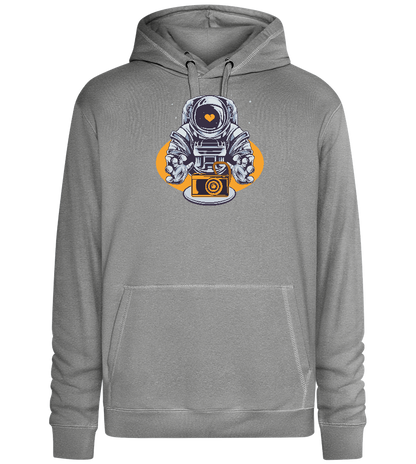 Spaceman Camera Design - Premium unisex hoodie_ORION GREY II_front