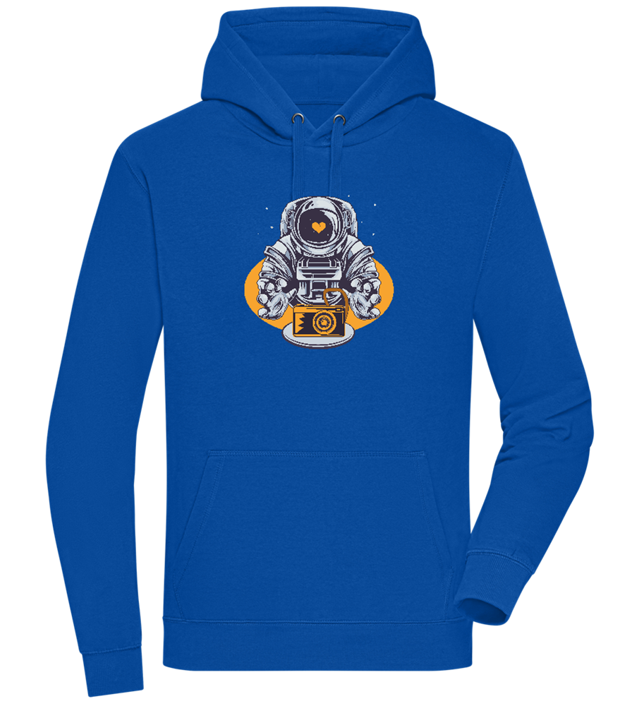 Spaceman Camera Design - Premium unisex hoodie_ROYAL_front