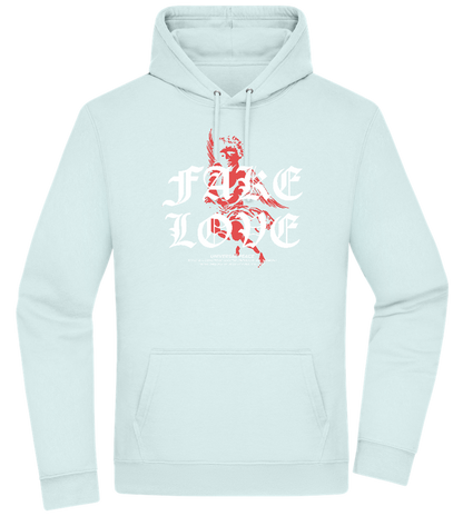 Fake Love Design - Premium Essential Unisex Hoodie_ARCTIC BLUE_front