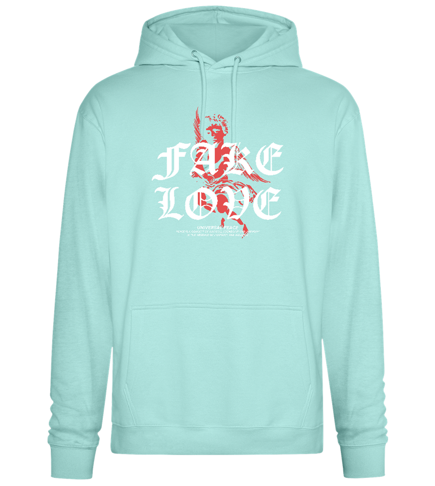 Fake Love Design - Premium Essential Unisex Hoodie_ARCTIC BLUE_front