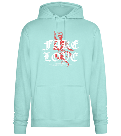 Fake Love Design - Premium Essential Unisex Hoodie_ARCTIC BLUE_front