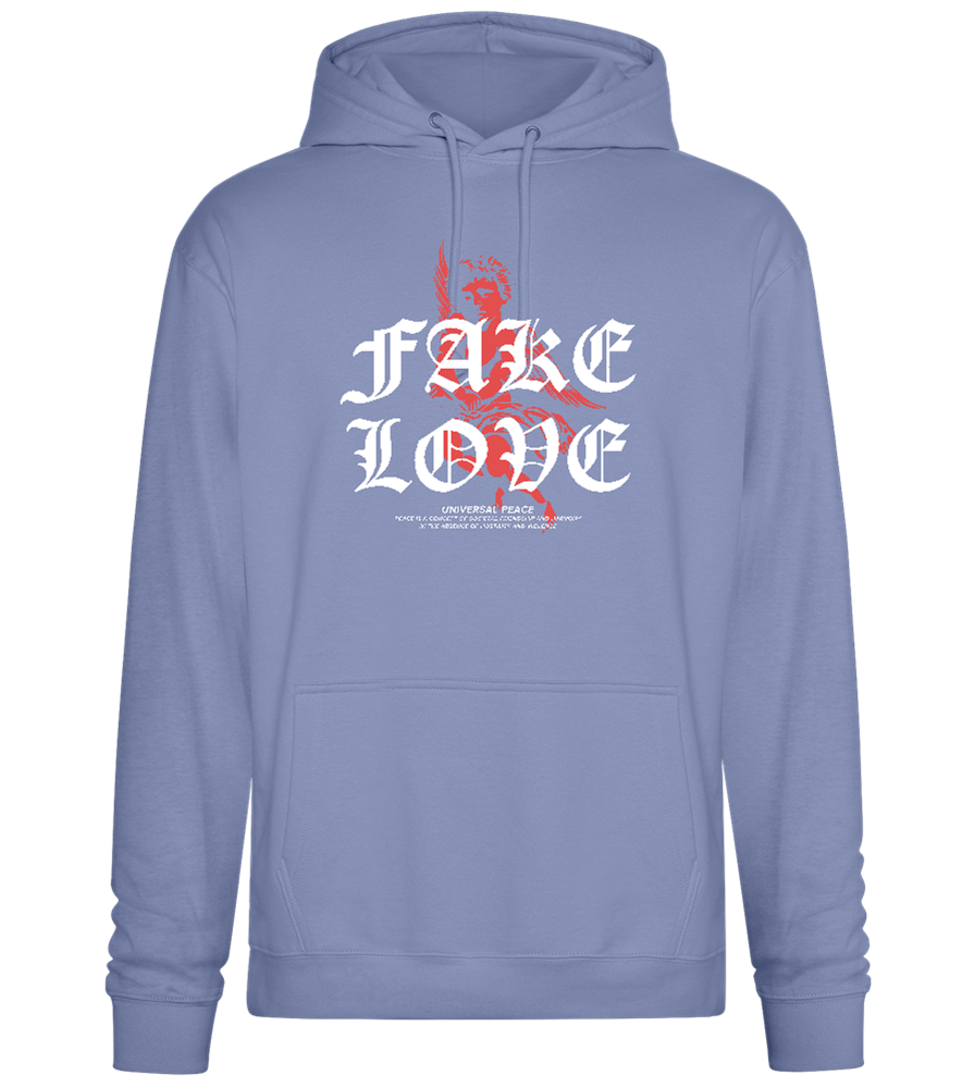 Fake Love Design - Premium Essential Unisex Hoodie_BLUE_front