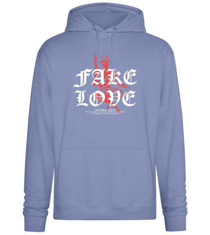 Fake Love Design - Premium Essential Unisex Hoodie_BLUE_front