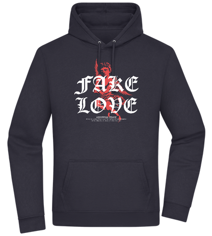 Fake Love Design - Premium Essential Unisex Hoodie_FRENCH NAVY_front