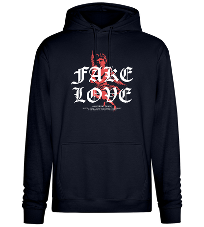 Fake Love Design - Premium Essential Unisex Hoodie_FRENCH NAVY_front