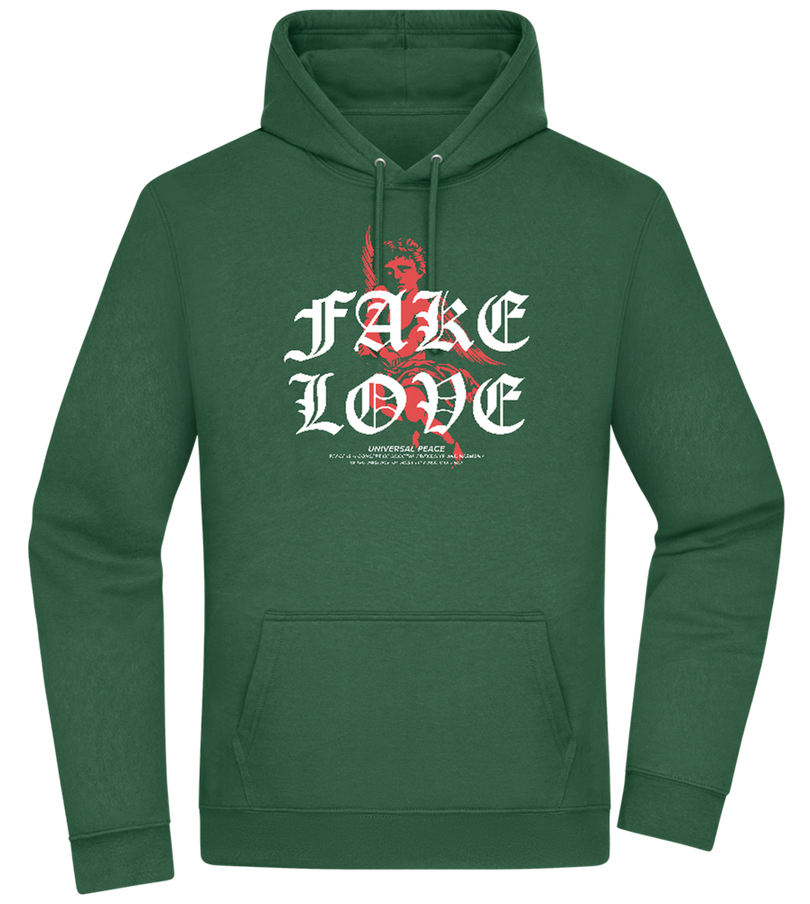 Fake Love Design - Premium Essential Unisex Hoodie_GREEN BOTTLE_front