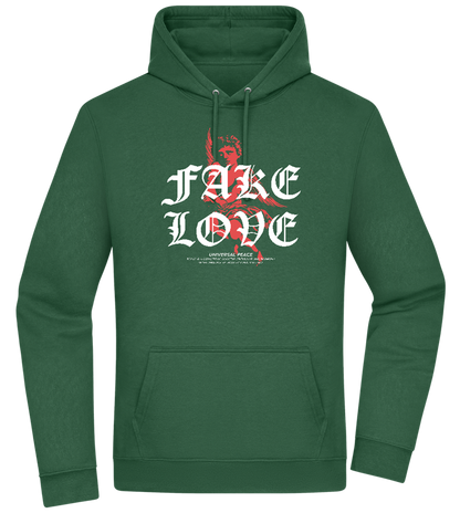 Fake Love Design - Premium Essential Unisex Hoodie_GREEN BOTTLE_front