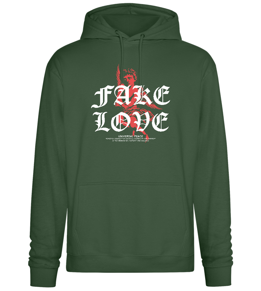 Fake Love Design - Premium Essential Unisex Hoodie_GREEN BOTTLE_front