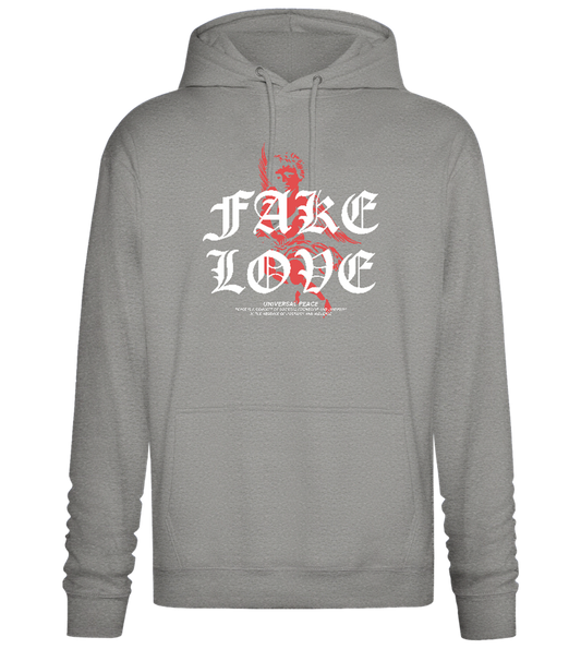 Fake Love Design - Premium Essential Unisex Hoodie_ORION GREY II_front