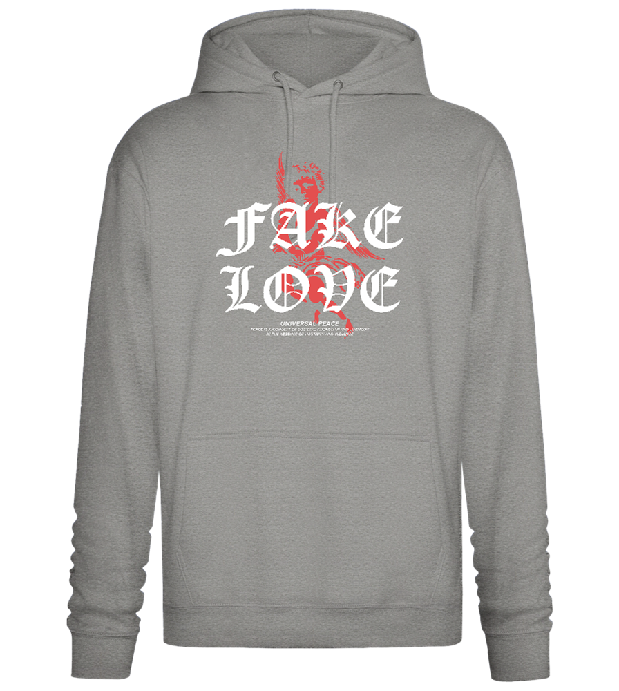 Fake Love Design - Premium Essential Unisex Hoodie_ORION GREY II_front