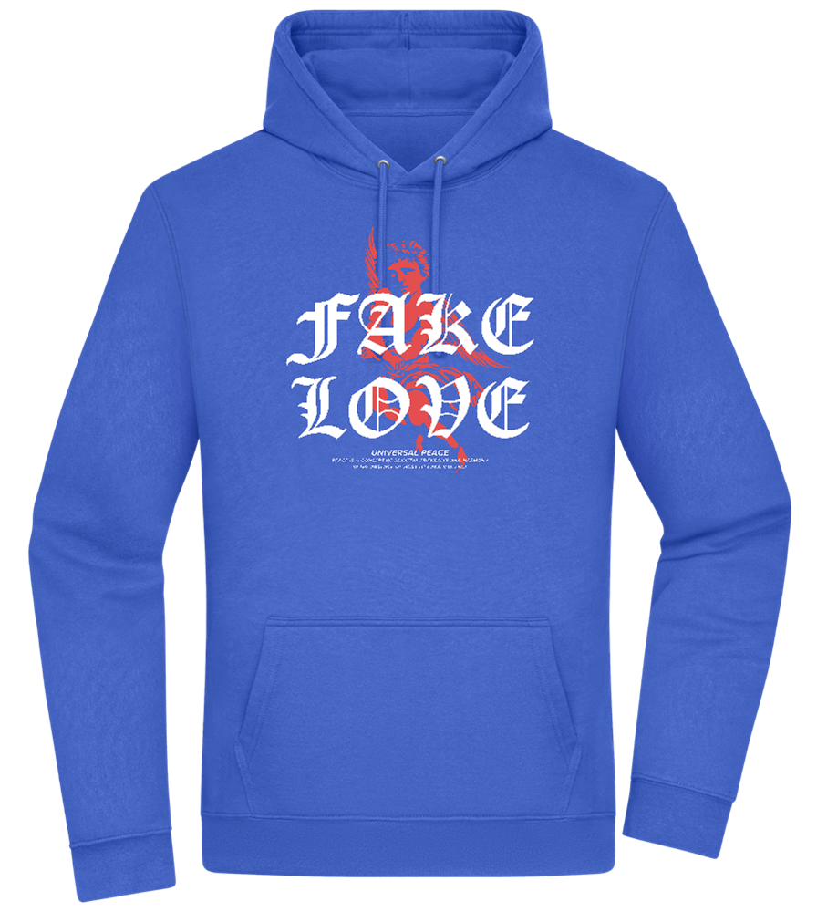 Fake Love Design - Premium Essential Unisex Hoodie_ROYAL_front