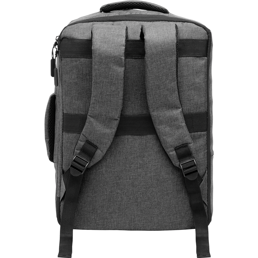 Slim Laptop Backpack_STONE GREY_back