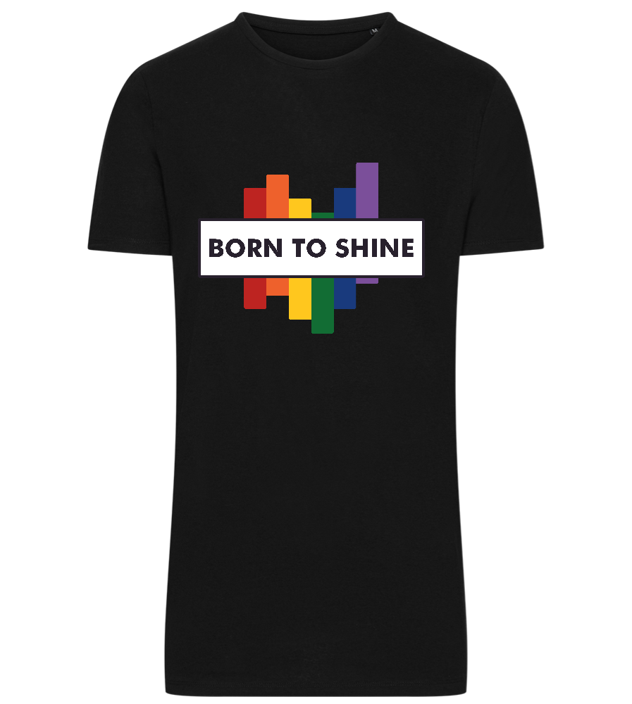 Born to Shine Design - Comfort men's long t-shirt_DEEP BLACK_front