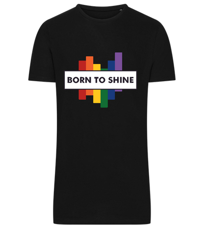 Born to Shine Design - Comfort men's long t-shirt_DEEP BLACK_front