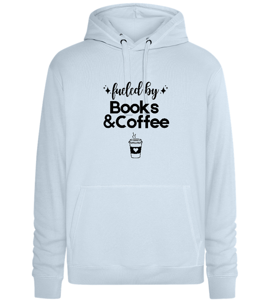 Books and Coffee Design - Premium unisex hoodie_CREAMY BLUE_front