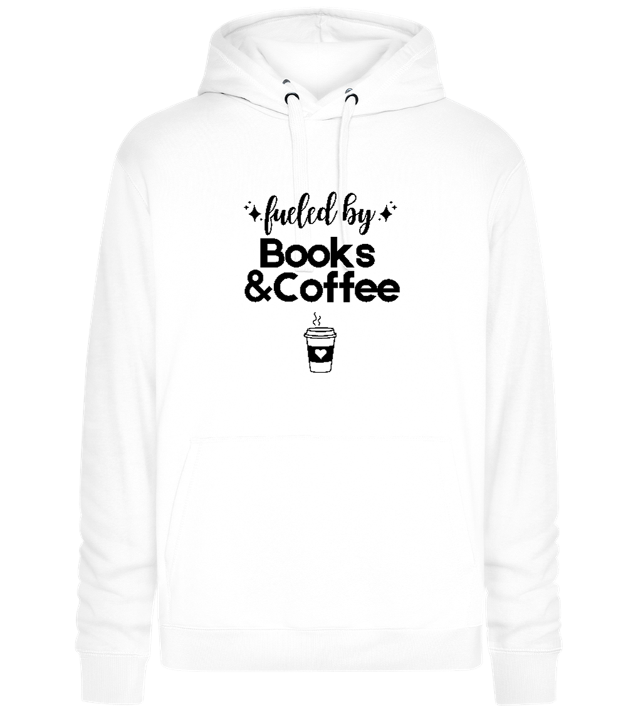 Books and Coffee Design - Premium unisex hoodie_WHITE_front