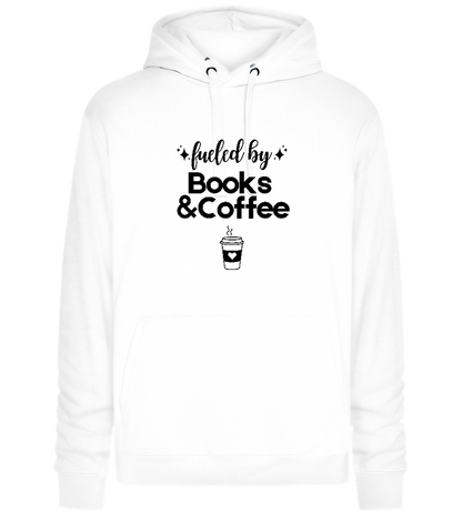 Books and Coffee Design - Premium unisex hoodie_WHITE_front