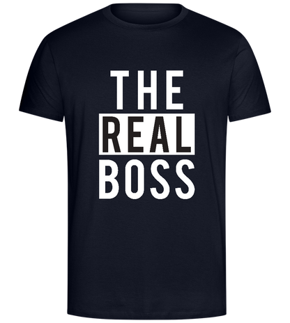 It's the REAL Boss Design - Comfort Unisex T-Shirt_FRENCH NAVY_front